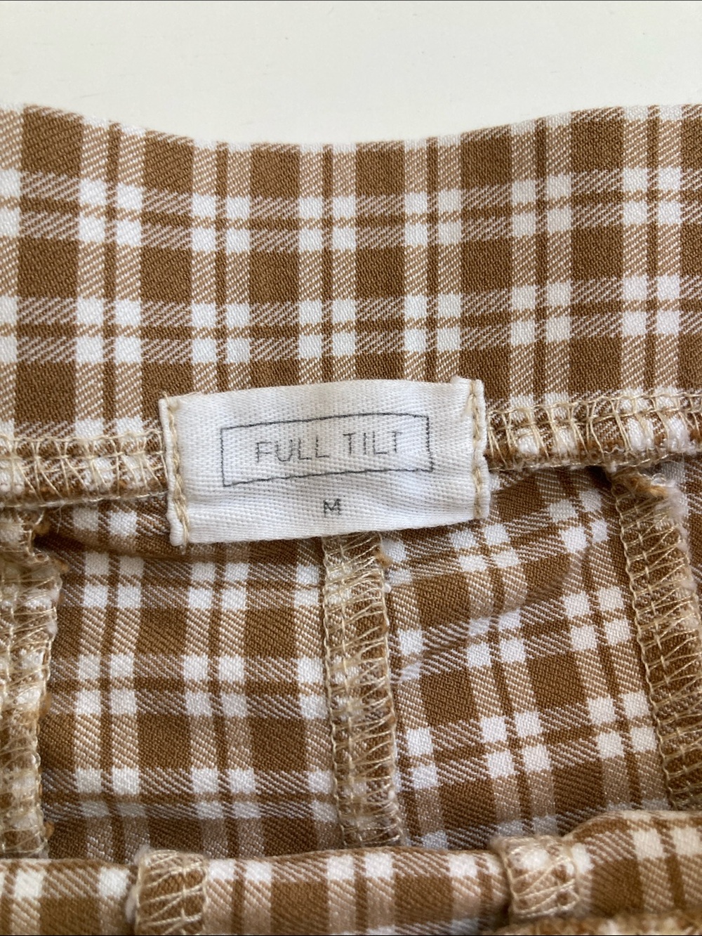 Full Tilt Brown Plaid Flared Mini Skirt - Picture 5 of 8